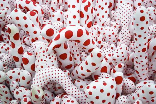 polka dot white-and-red textiles mexico